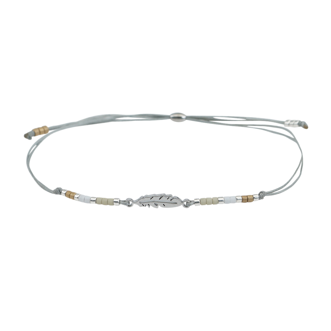 010C Miyuki fijne armband wit Veertje Presents and Pearls