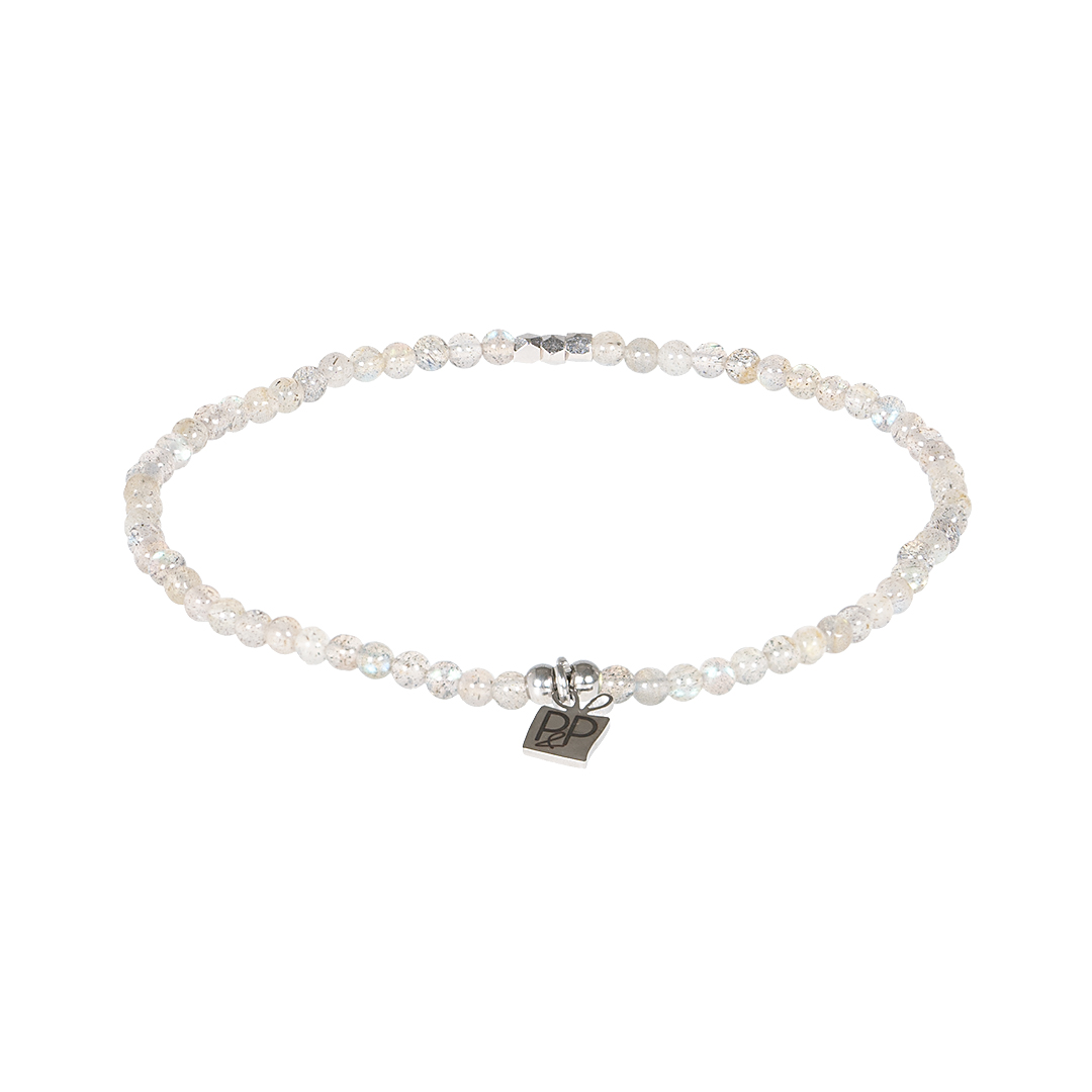 03 2H Edelsteen fijne armband Labradoriet grijs 6 STUKS