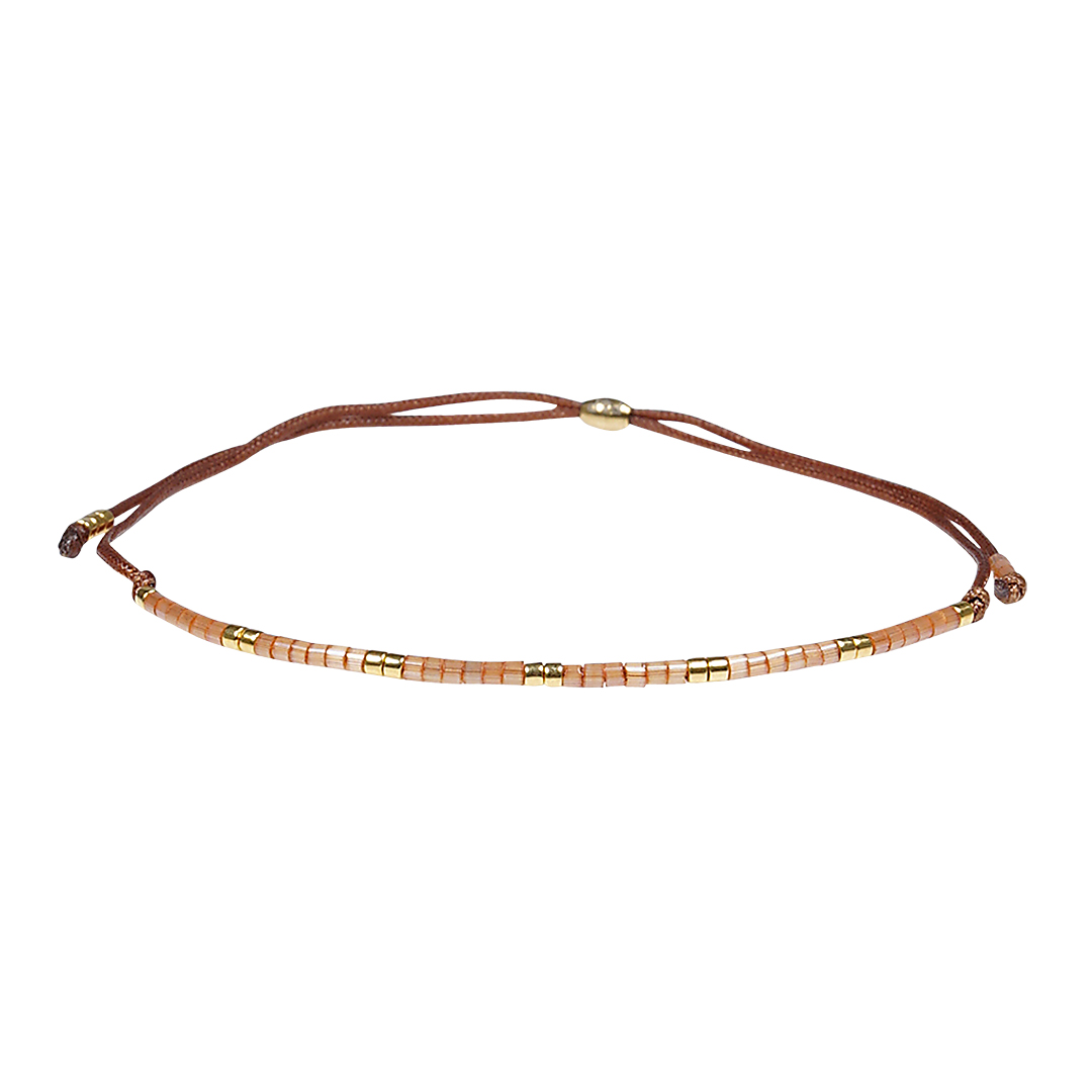 05A Miyuki fijne armband oranje Presents and Pearls