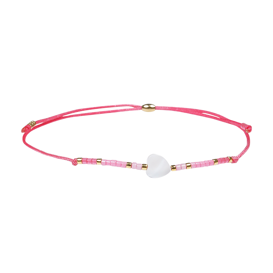 07F Miyuki fijne armband rose hart Presents and Pearls