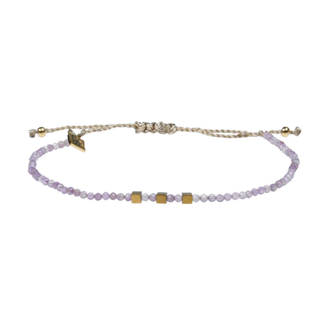 09E Miyuki fijne armband lila Amethist Pull Presents and Pearls
