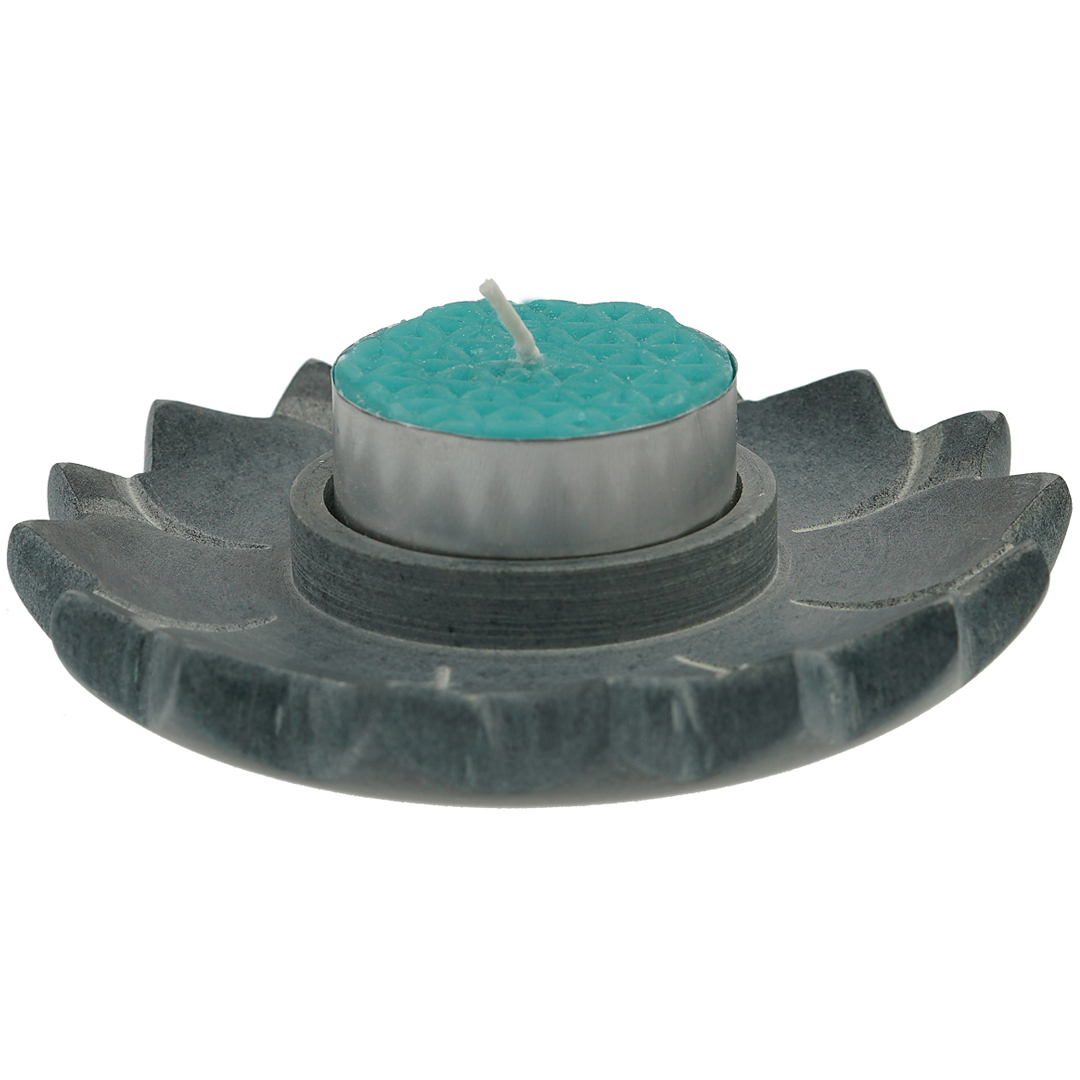 2198 Lotus Candle Spek Steen