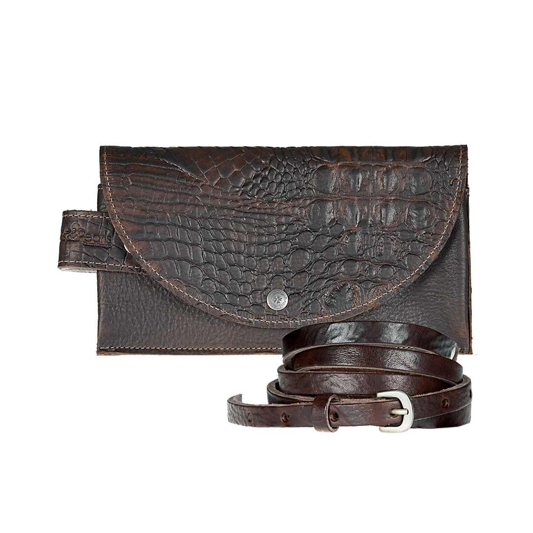 360 02 Leren dames tas portemonnee donker bruin Tasss 8