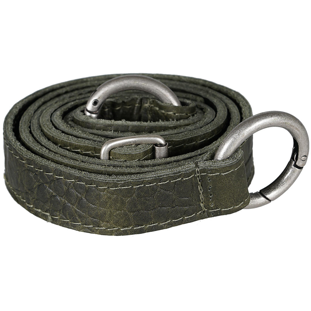 498 Tasss Belt Croco 12 Vintage Olive