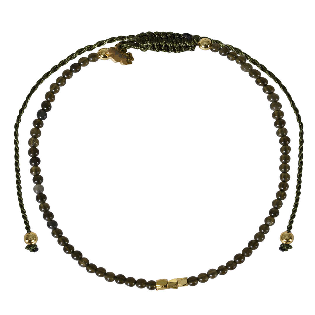 4D1 Delicate Olive Golden Obsidian Gold Shine Pull