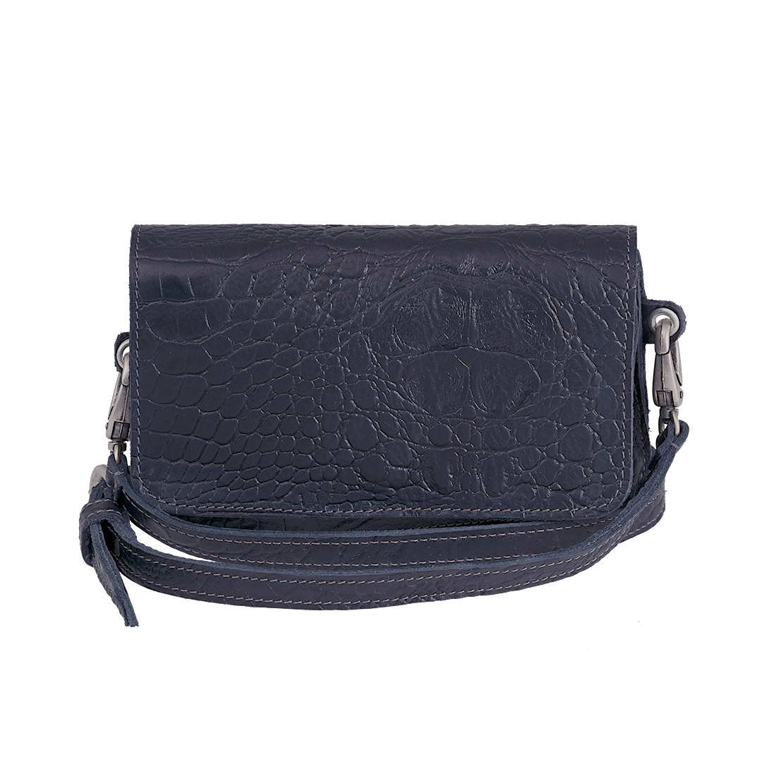 668 08 leren dames tas Cluth blauw Tasss 15 Paris