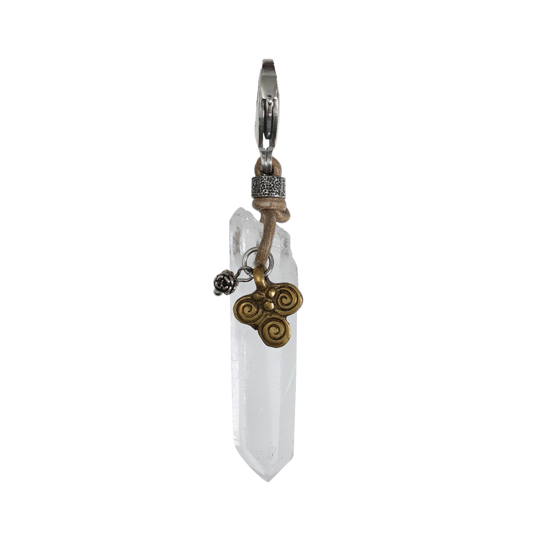 680 01B Edelsteen bedel wit Bergkristal Saya Mala