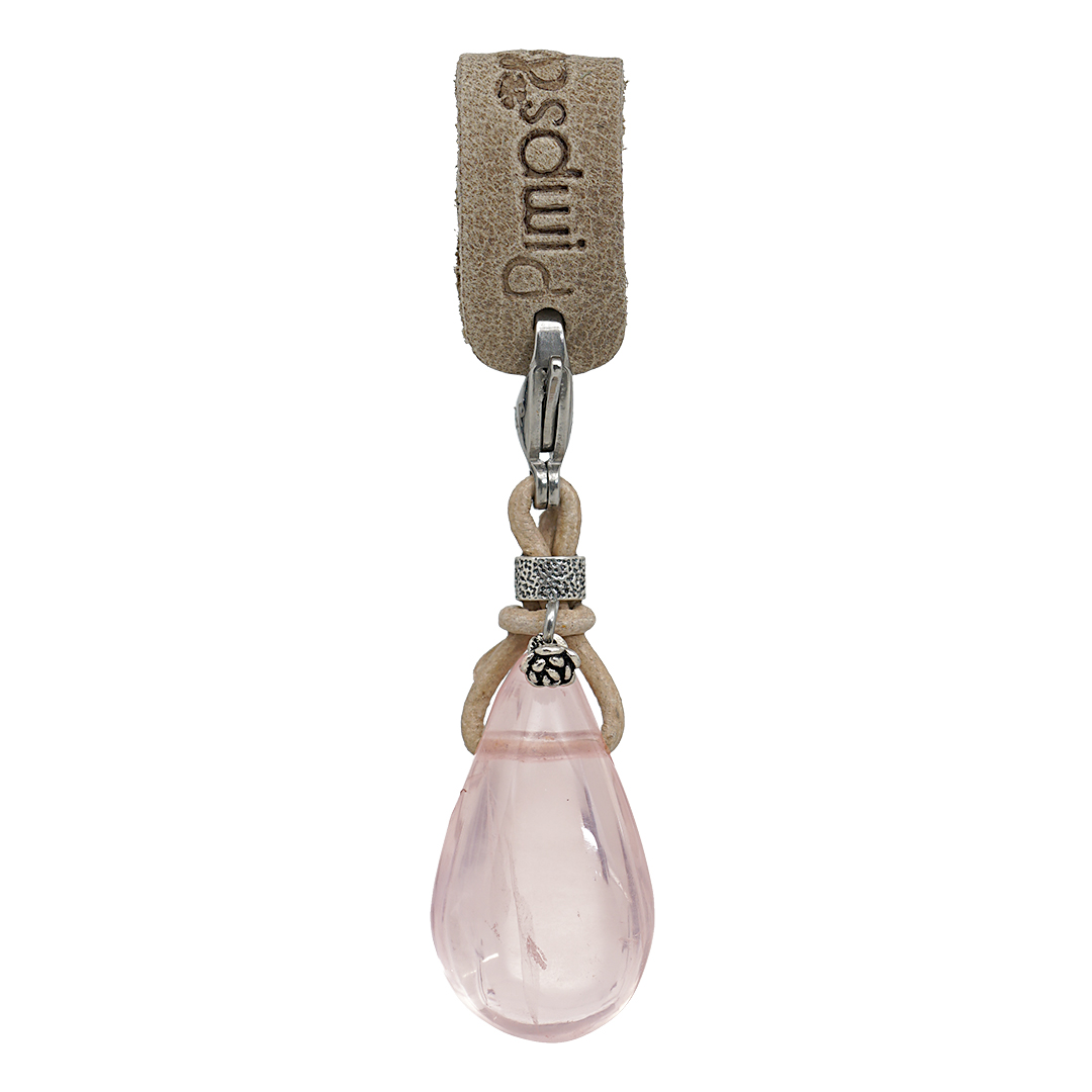 680 41 Edelsteen bedel Roze Rozenkwarts Saya Mala