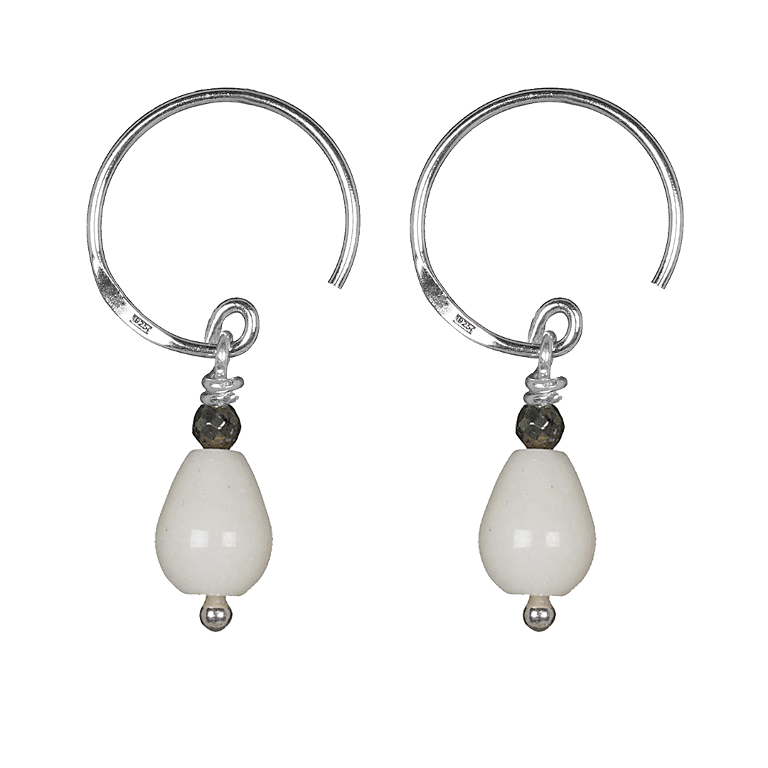 686 Saya Mala Earring 02 Riverstone Drops Silver