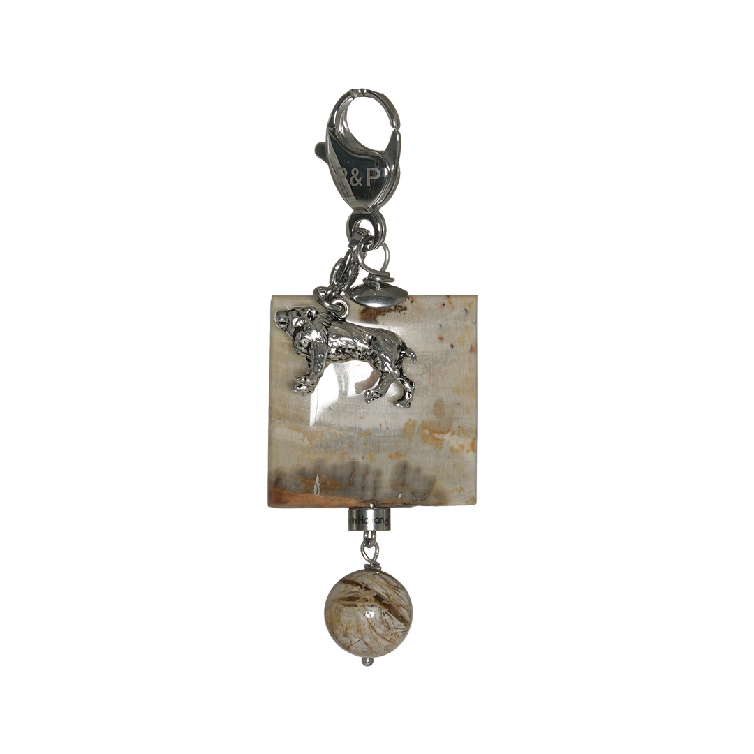 688 2Be Wild 06 Jaspis Piture Lion Necklace Charm-Special