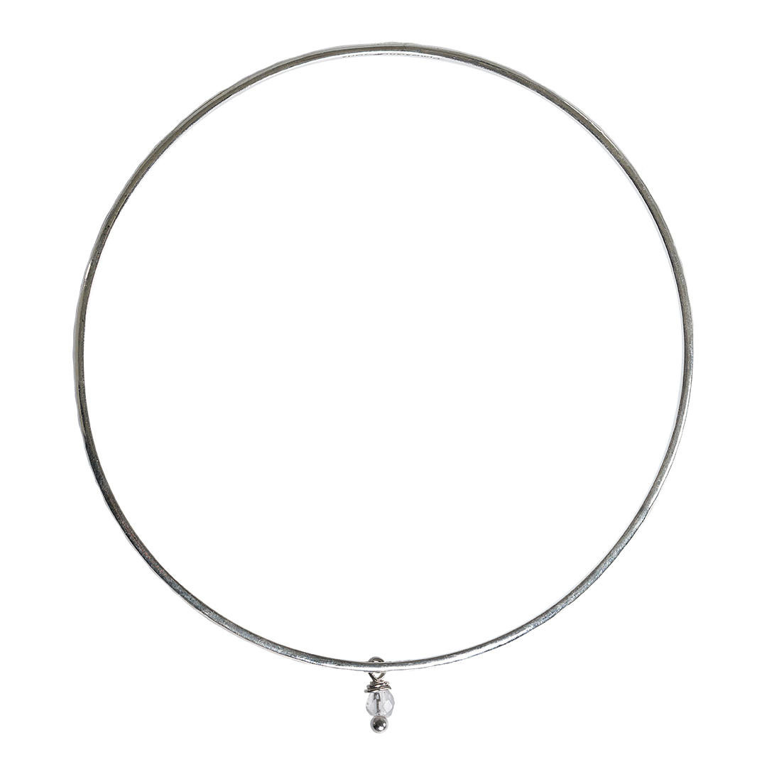 692 Birthstones 04 Silver Bracelet Clear Cristal April