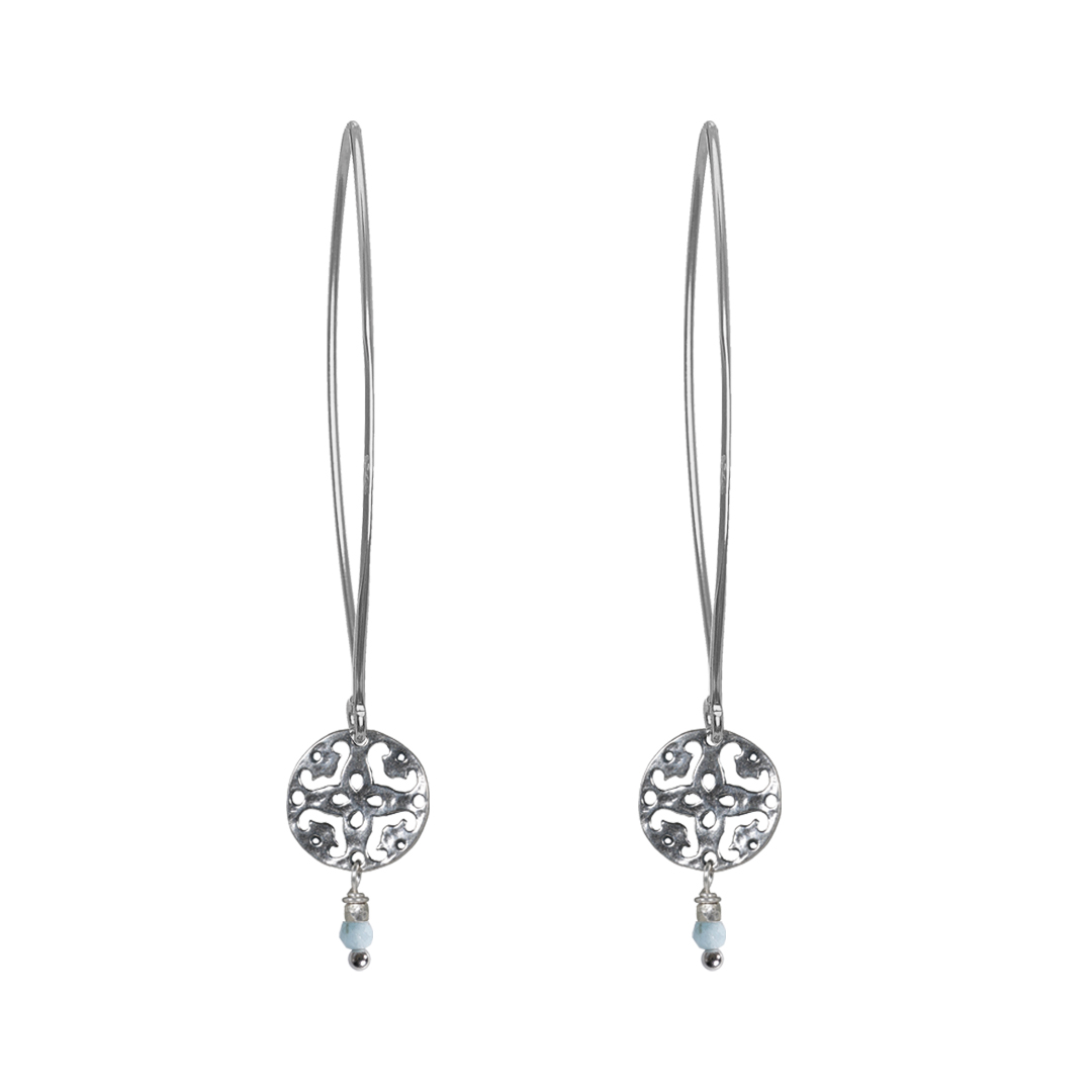 698 Birthstones Ear Hook 03 Aquamarine March