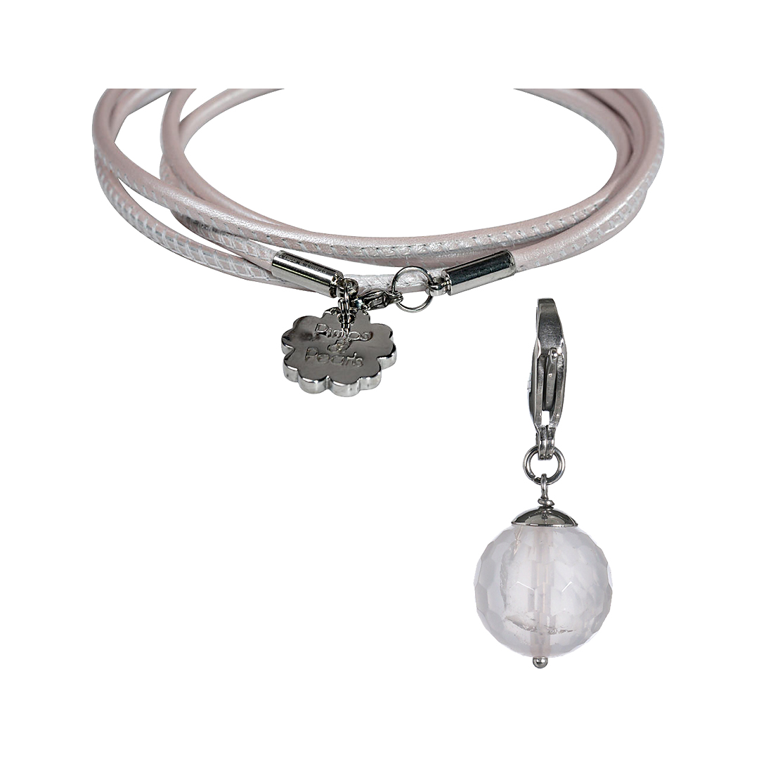 706 39 Ketting Liefgebaar roze Rozenkwarts liefde