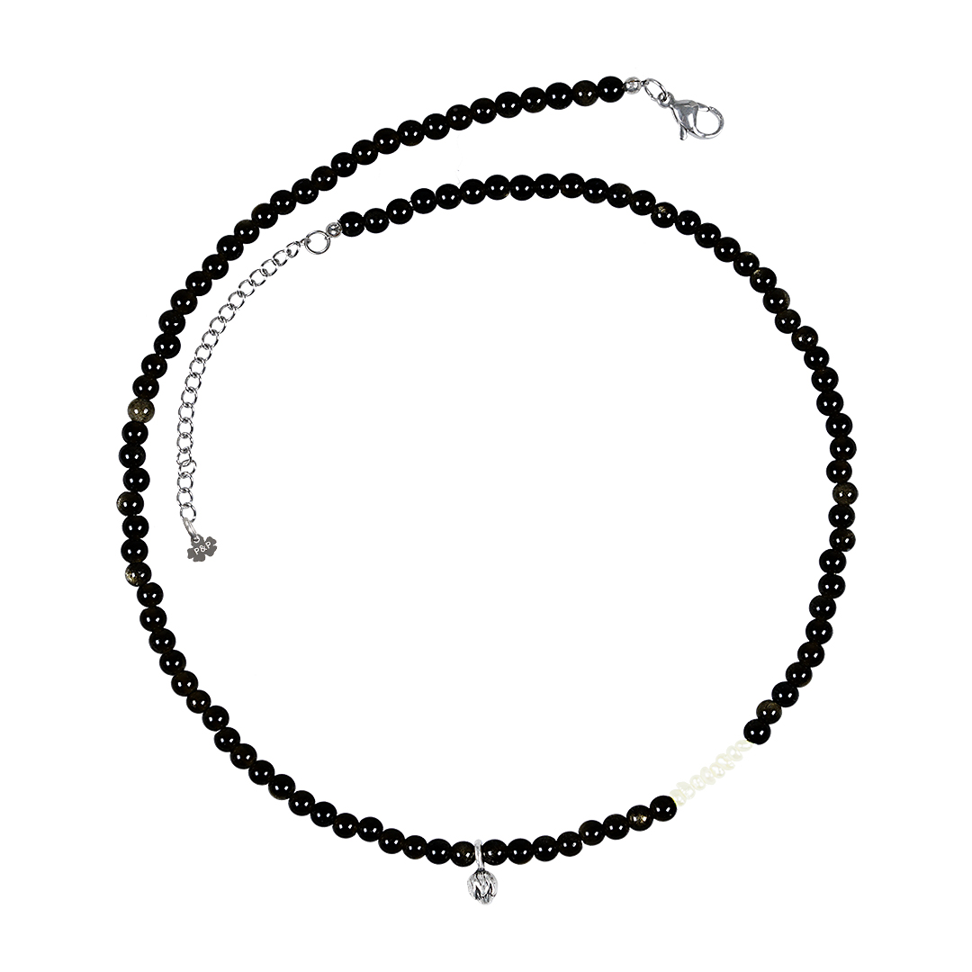 750 01 Mya Mala Short Necklace Black Onyx