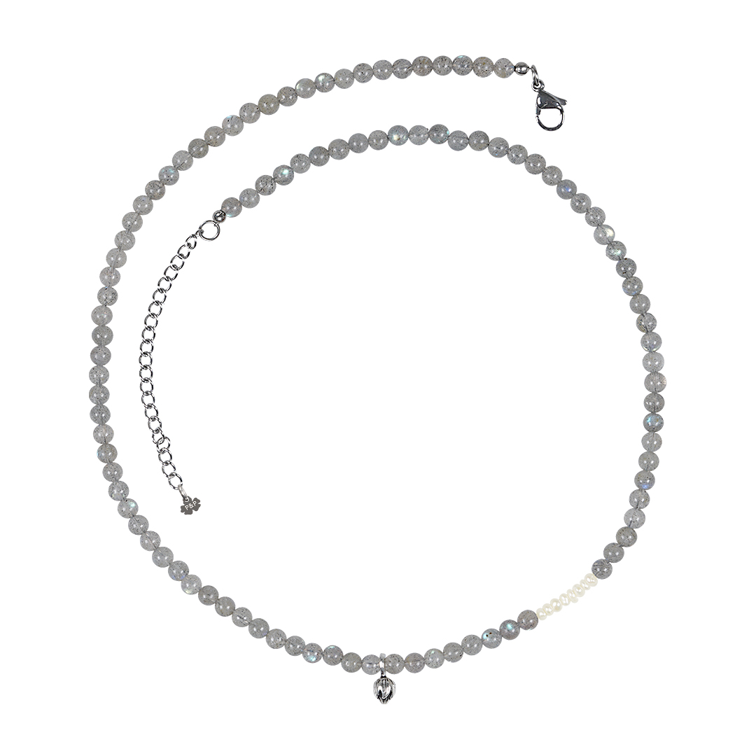 750 19 Mya Mala Short Necklace Labradorite