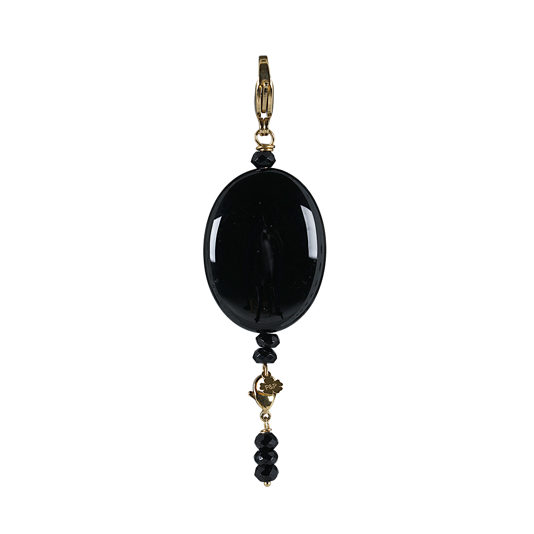778 132 Edelsteen bedel Obsidiaan zwart goud Romance