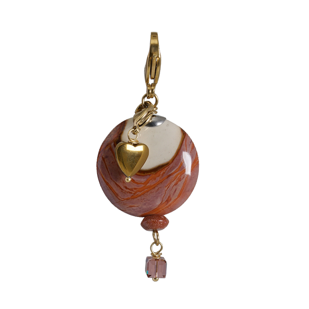 778 166 Edelsteen bedel Polychroom Jaspis goud Romance