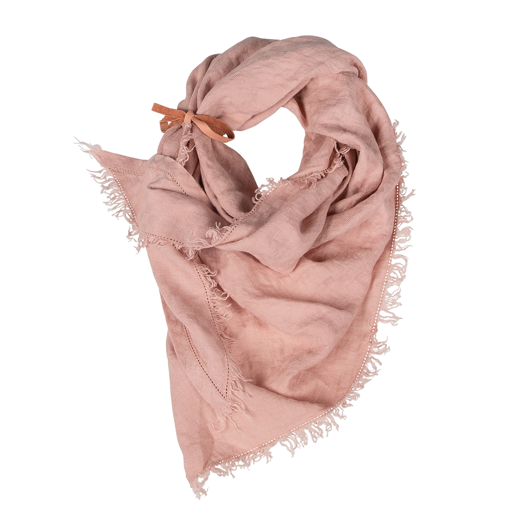 800 05 Linnen driehoek sjaal Romance Rose Triangle Dress2Kill