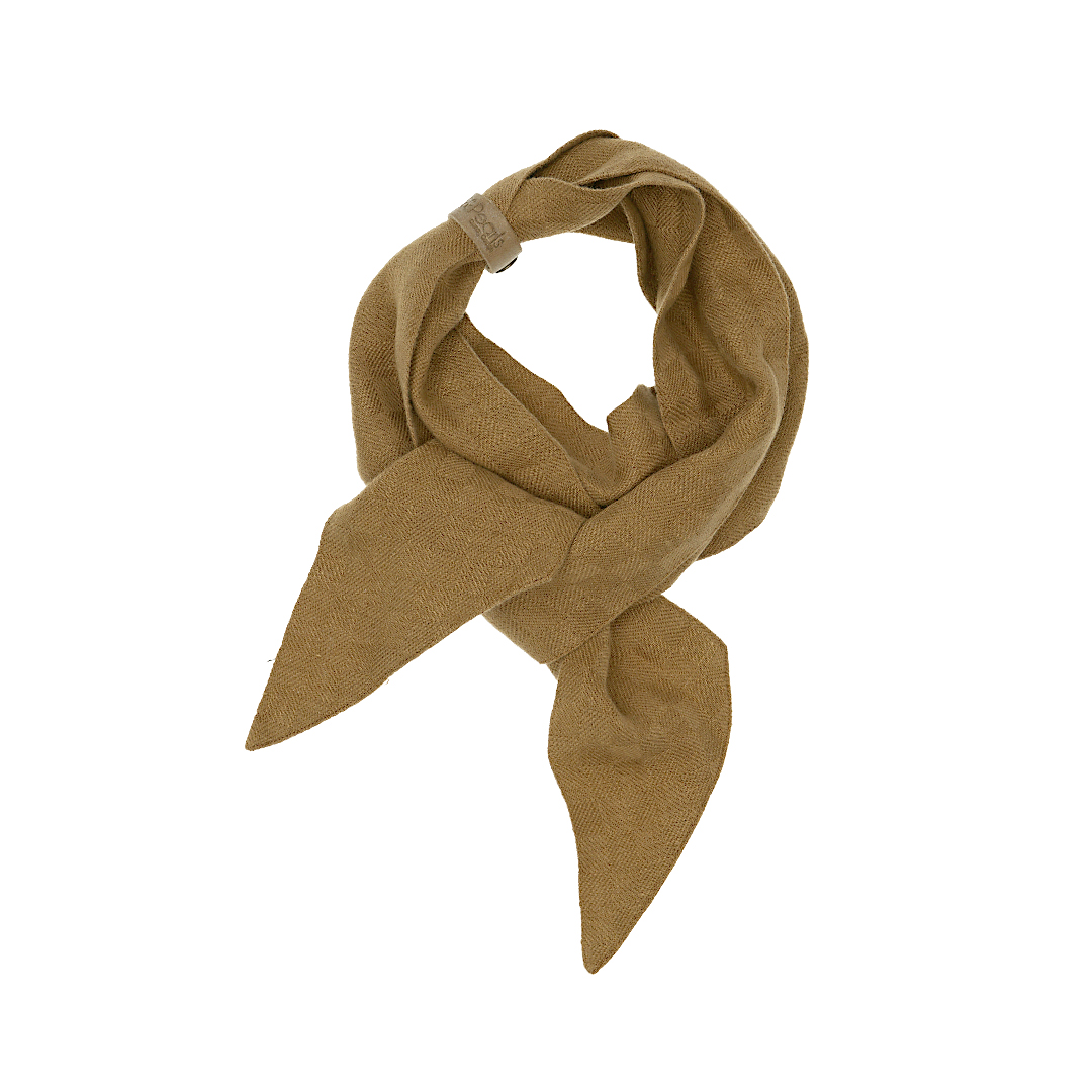 802 40 Linnen Bandana tabac bruin Dress2Kill