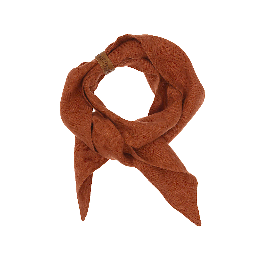802 41 Linnen Bandana roest bruin Dress2Kill