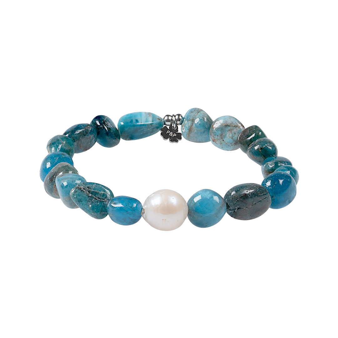 816 21 Edelsteen armband Apatiet blauw