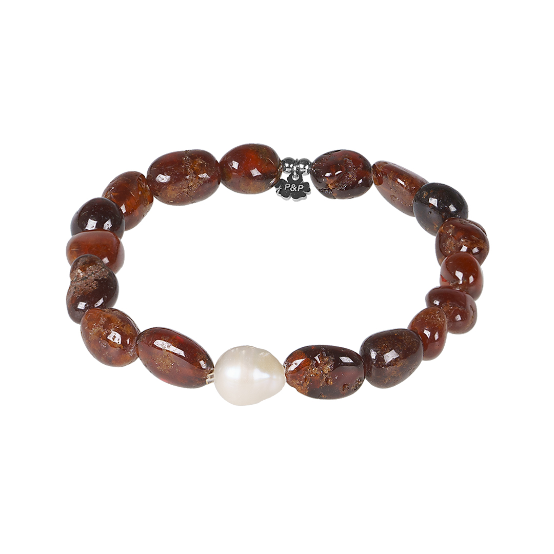 816 41 Edelsteen armband Granaat oranje rood
