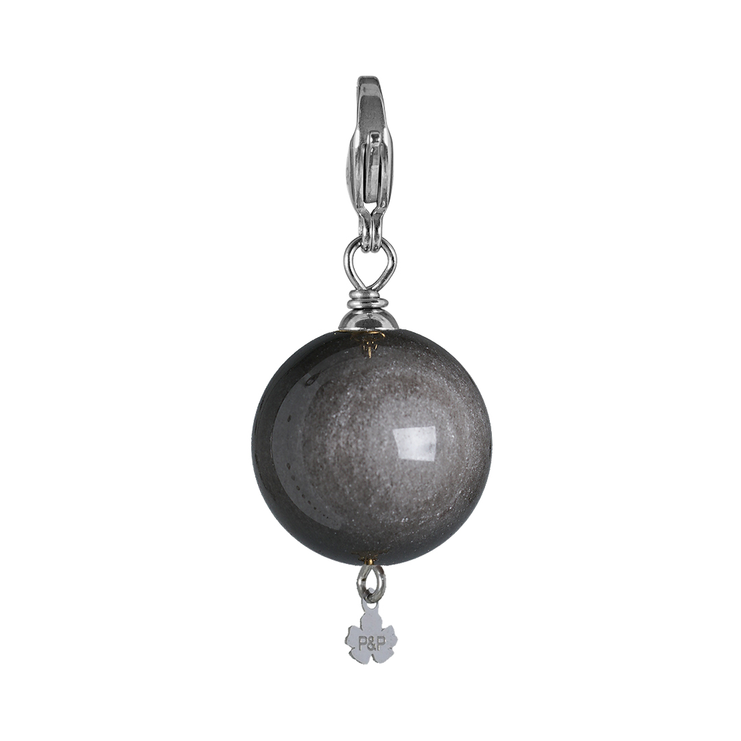 836 05Z Edelsteen bedel Maxi Rock grijs Arendsoog zilver