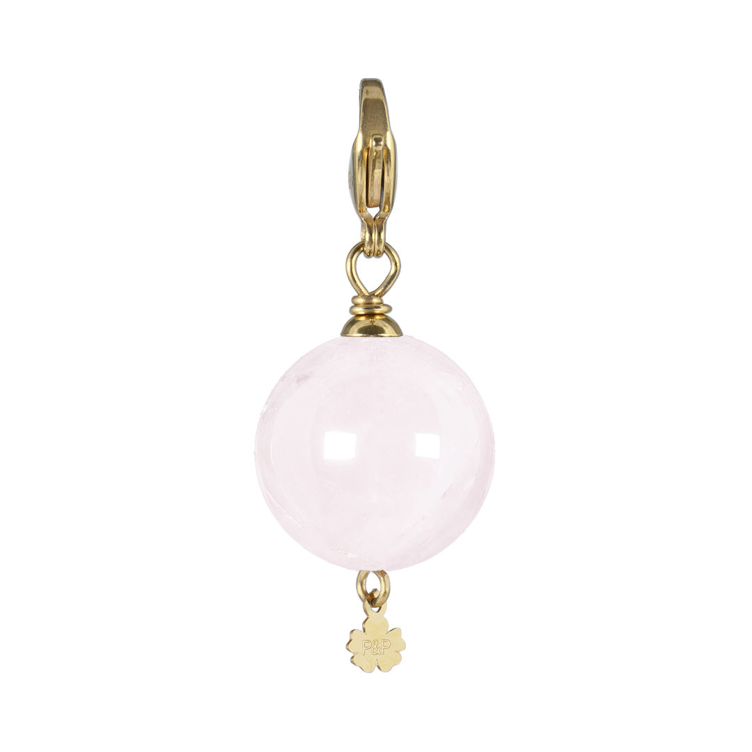 836 35G Edelsteen bedel Maxi Rocks roze Rozenkwarts goud