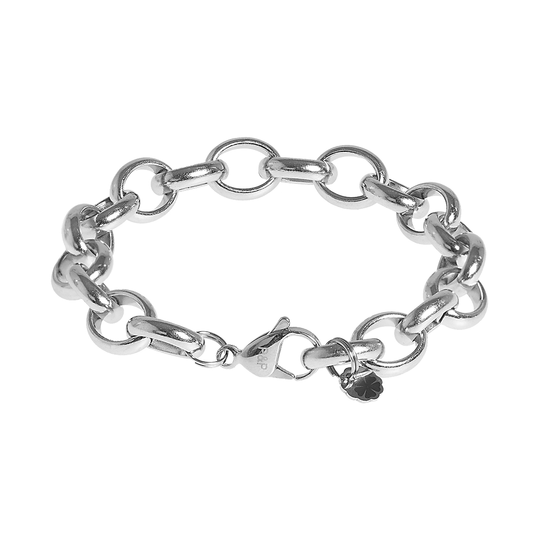 844 01 Edelstaal armband zilver