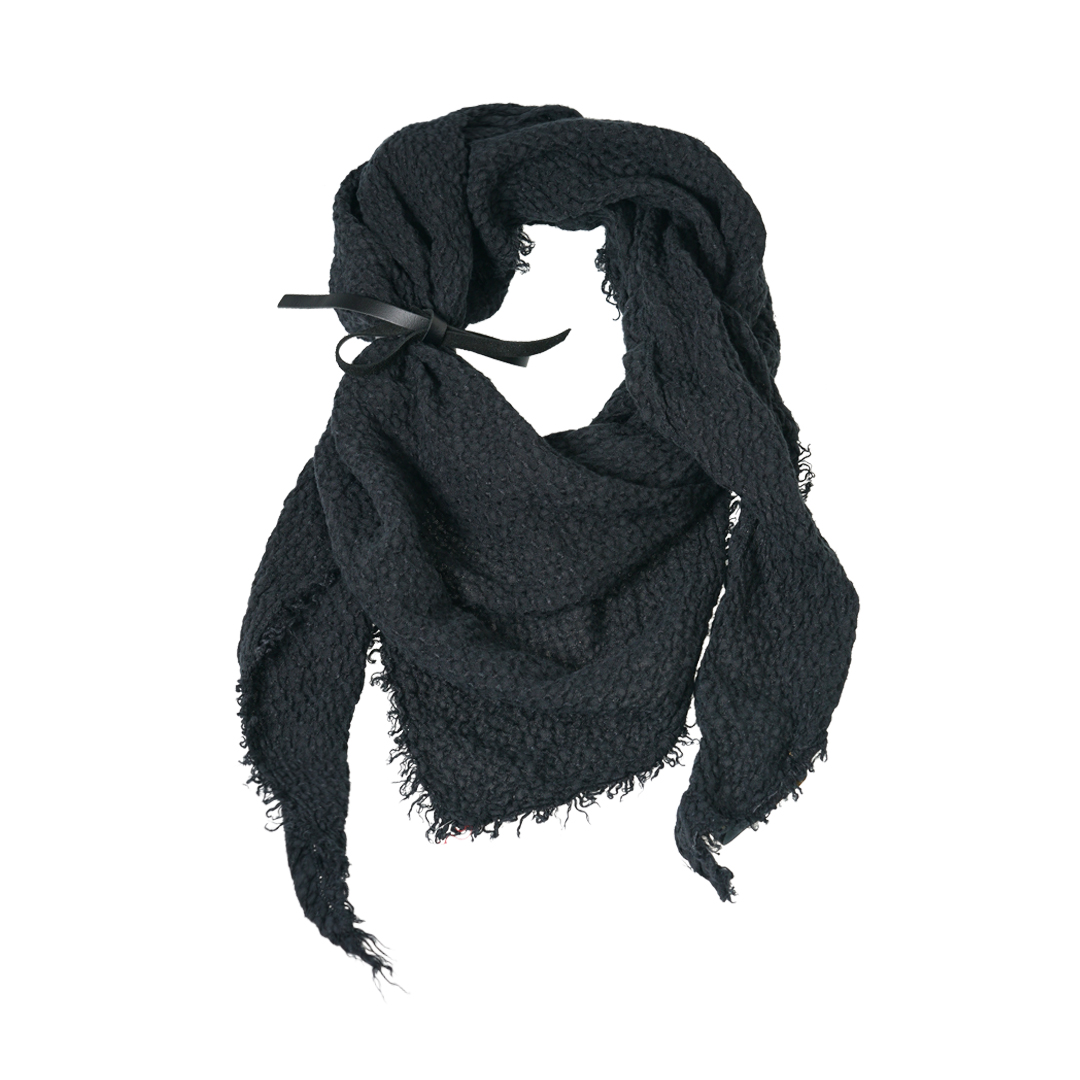 850 01 Linnen sjaal zwart Triangle Dress2Impress