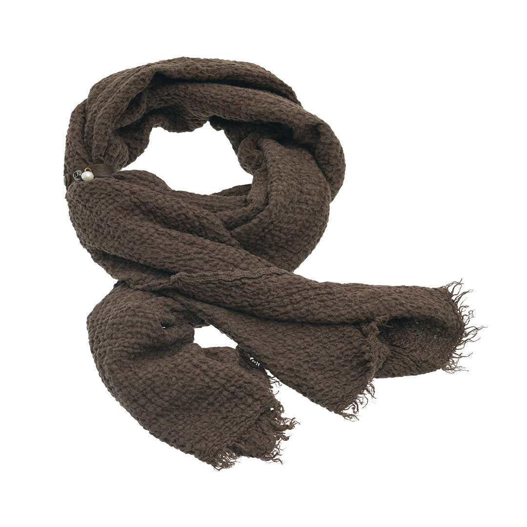 854 05 Linnen sjaal choco Das XL Dress2Impress