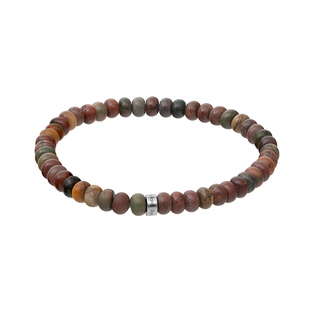 874 15 Edelsteen heren armband groen rood Jaspis Hero