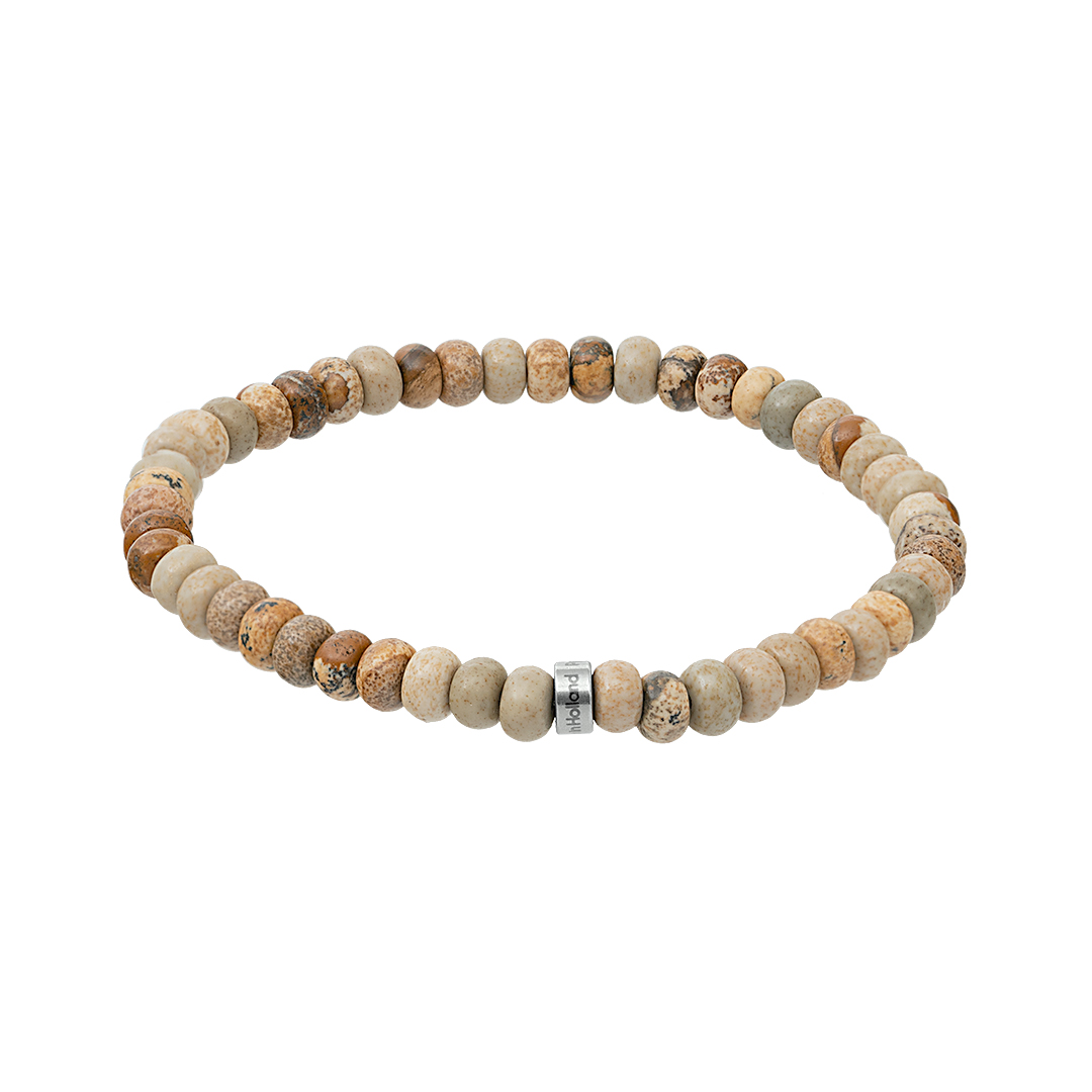 874 22 Edelsteen heren armband zand Jaspis Hero