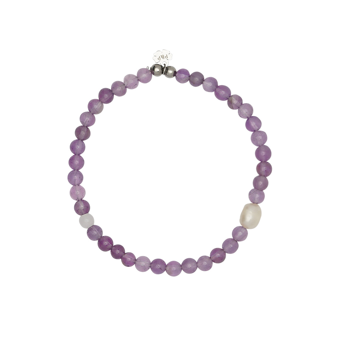 Armband edelsteen fijn Amethist lila 740 40