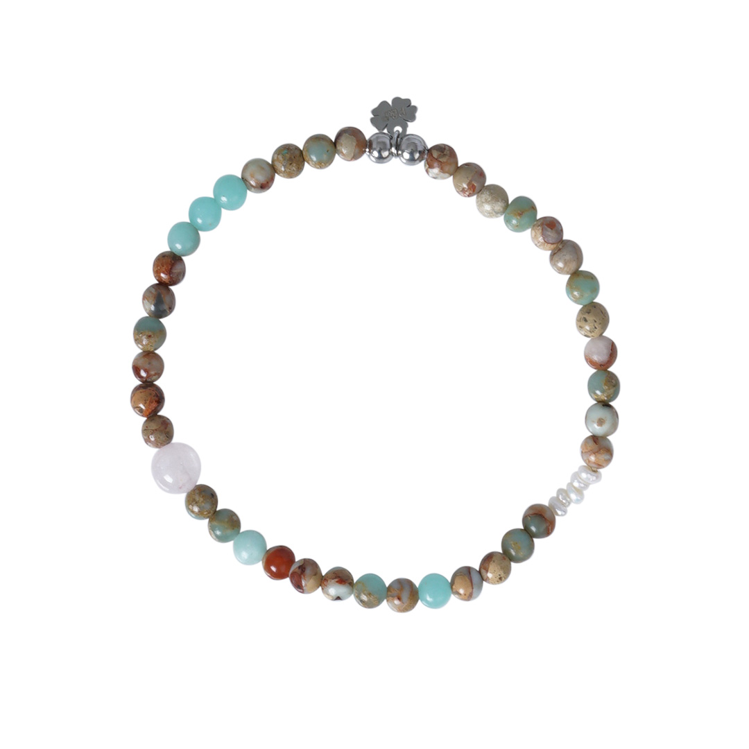 Armband edelsteen fijn Serpentijn groen 740 07