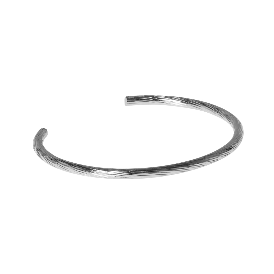 Armband open reliëf zilver edelstaal Freya Pim 1014 02Z