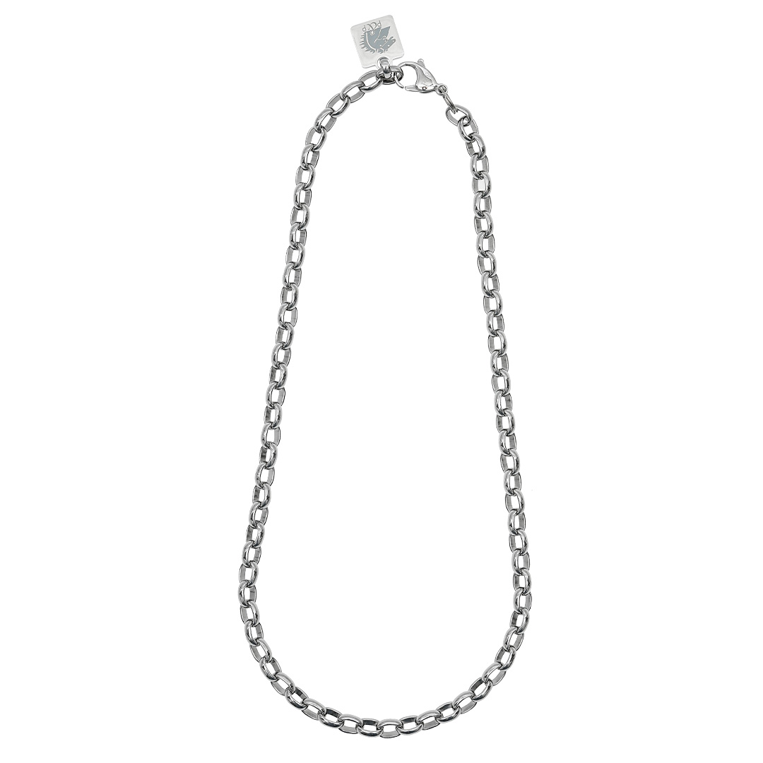 Edelstaal heren ketting schakel zilver Julius 678