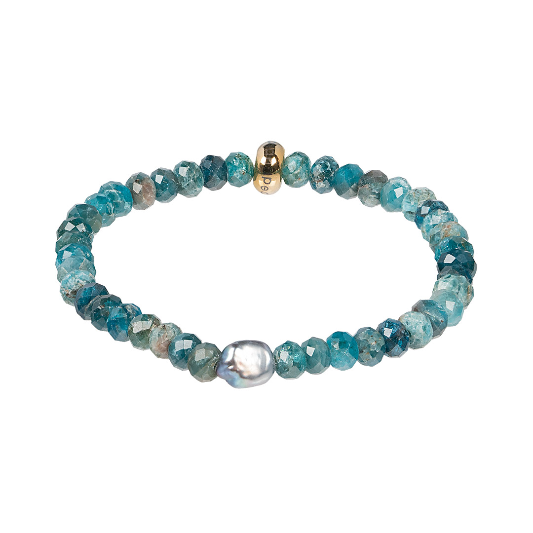 Edelsteen armband blauw Apatiet facet 832 28