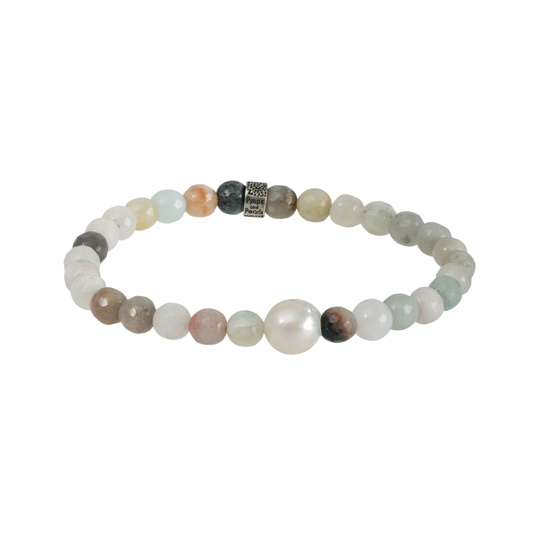 Edelsteen armband blauw mix Amazoniet Saya Mala 636 39
