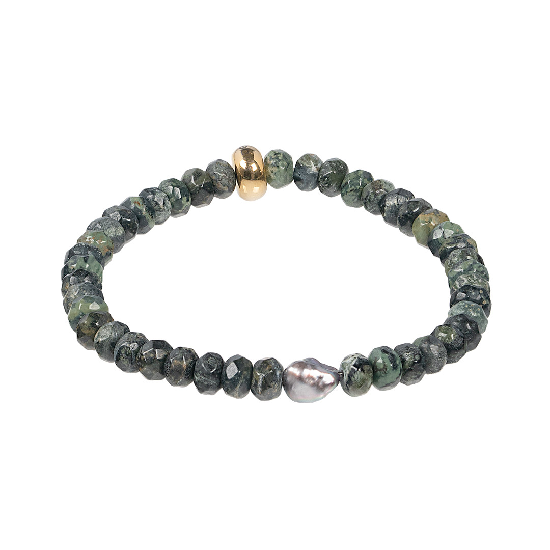 Edelsteen armband groen Kambaba Jaspis facet 832 27