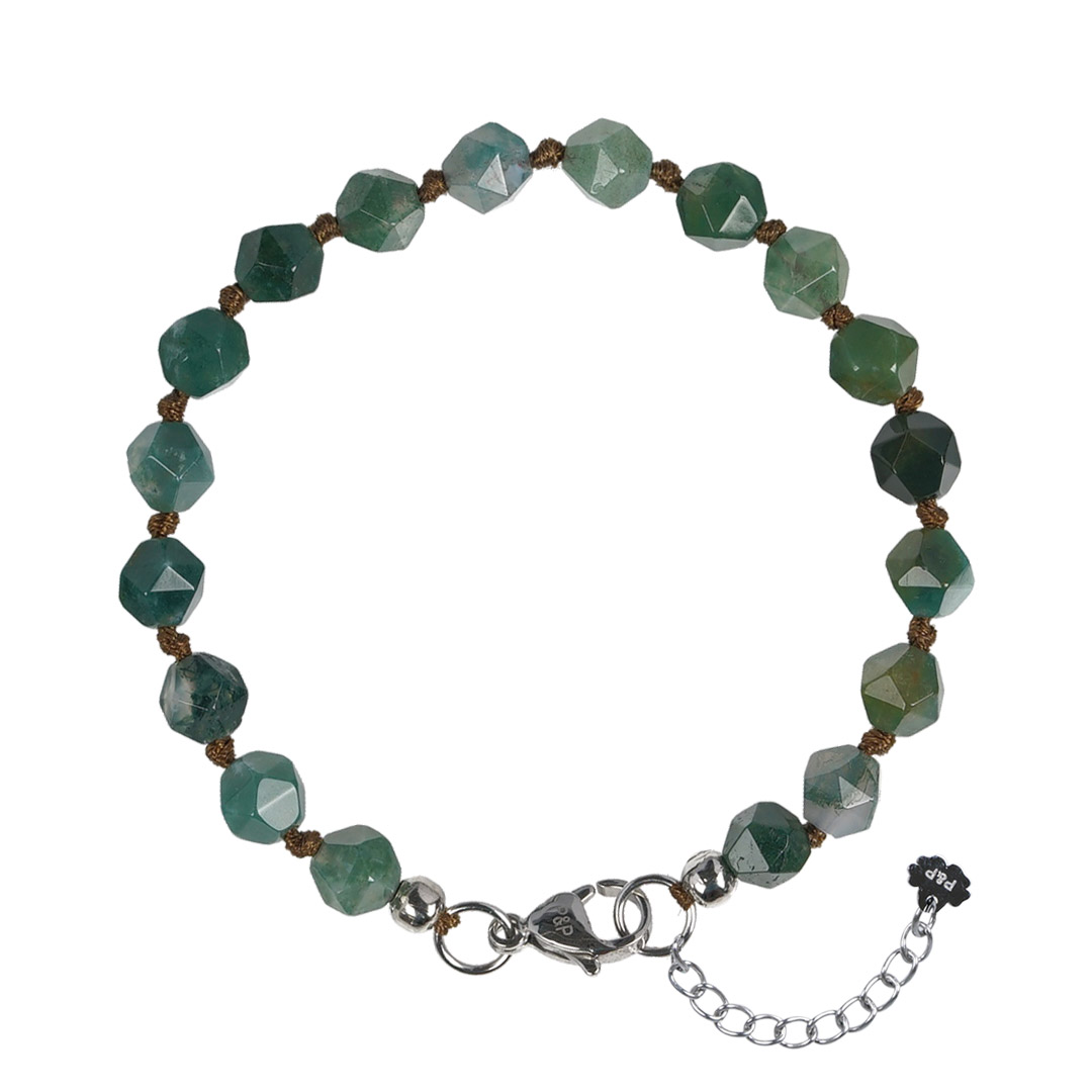 Edelsteen armband groen Mosagaat Saya Mala 884 12