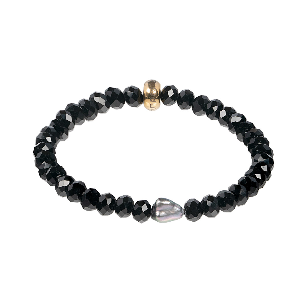 Edelsteen armband zwart Onyx facet 832 21