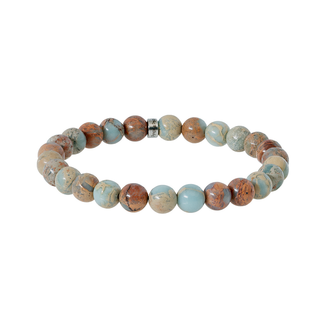Edelsteen heren armband beige mix Terra Jaspis Rock 710 32