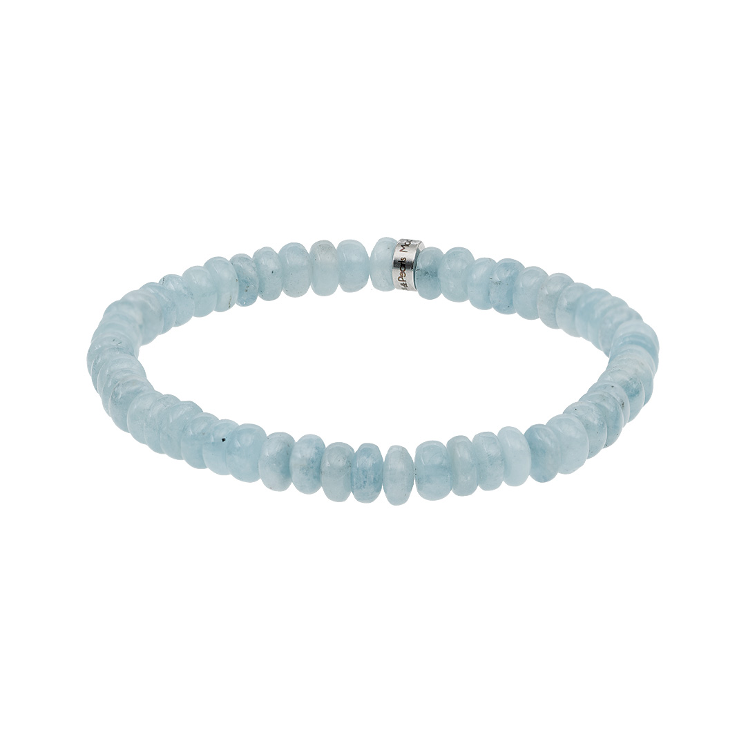 Edelsteen heren armband blauw Aquamarijn Hero 874 33