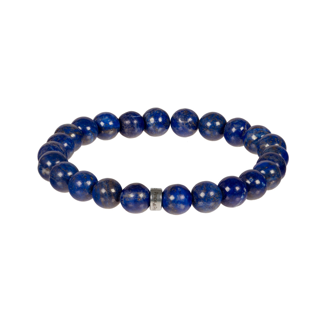 Edelsteen heren armband blauw Lapis Lazuli Rock 710 27