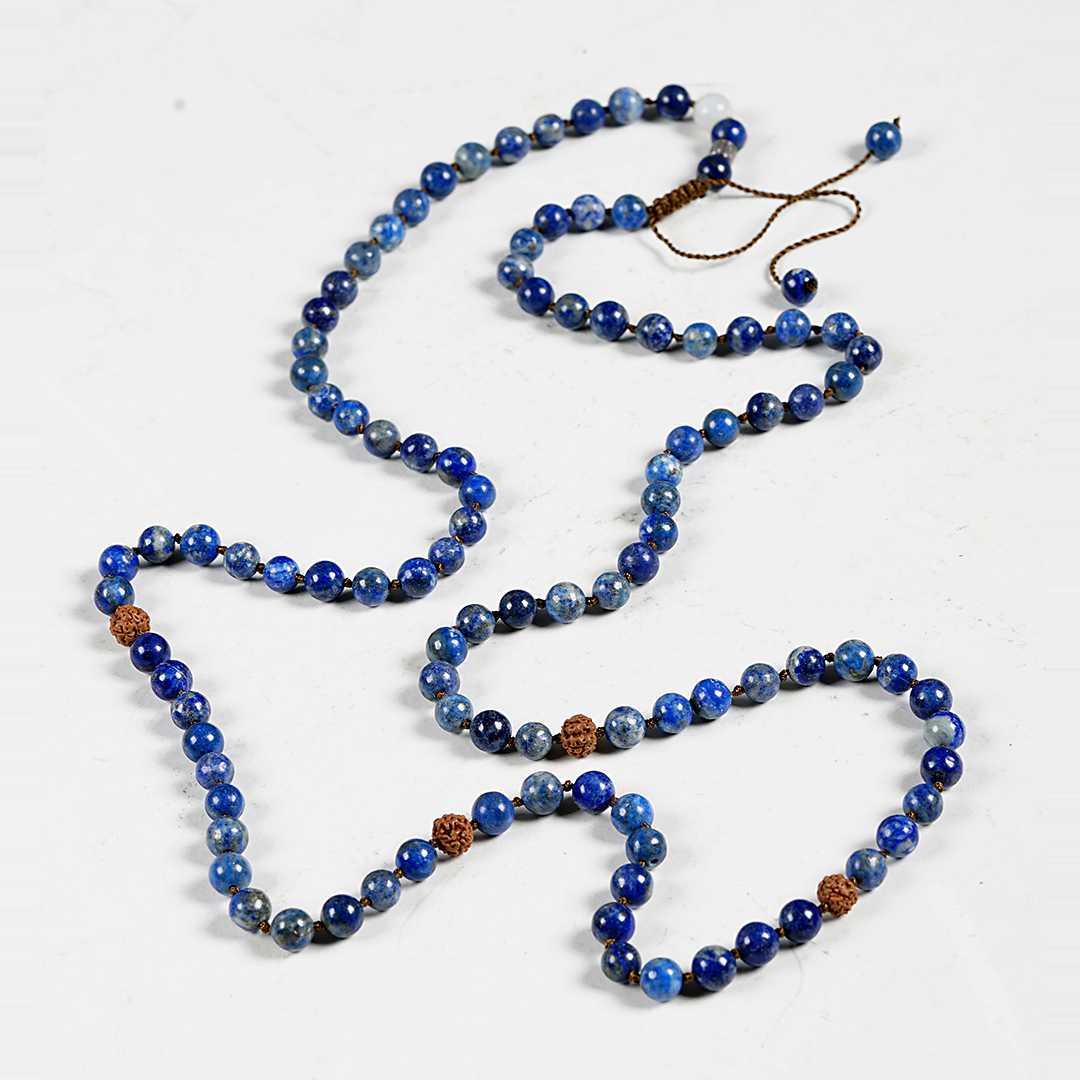 Mala ketting blauw Lapis Lazuli edelsteen 1026 05