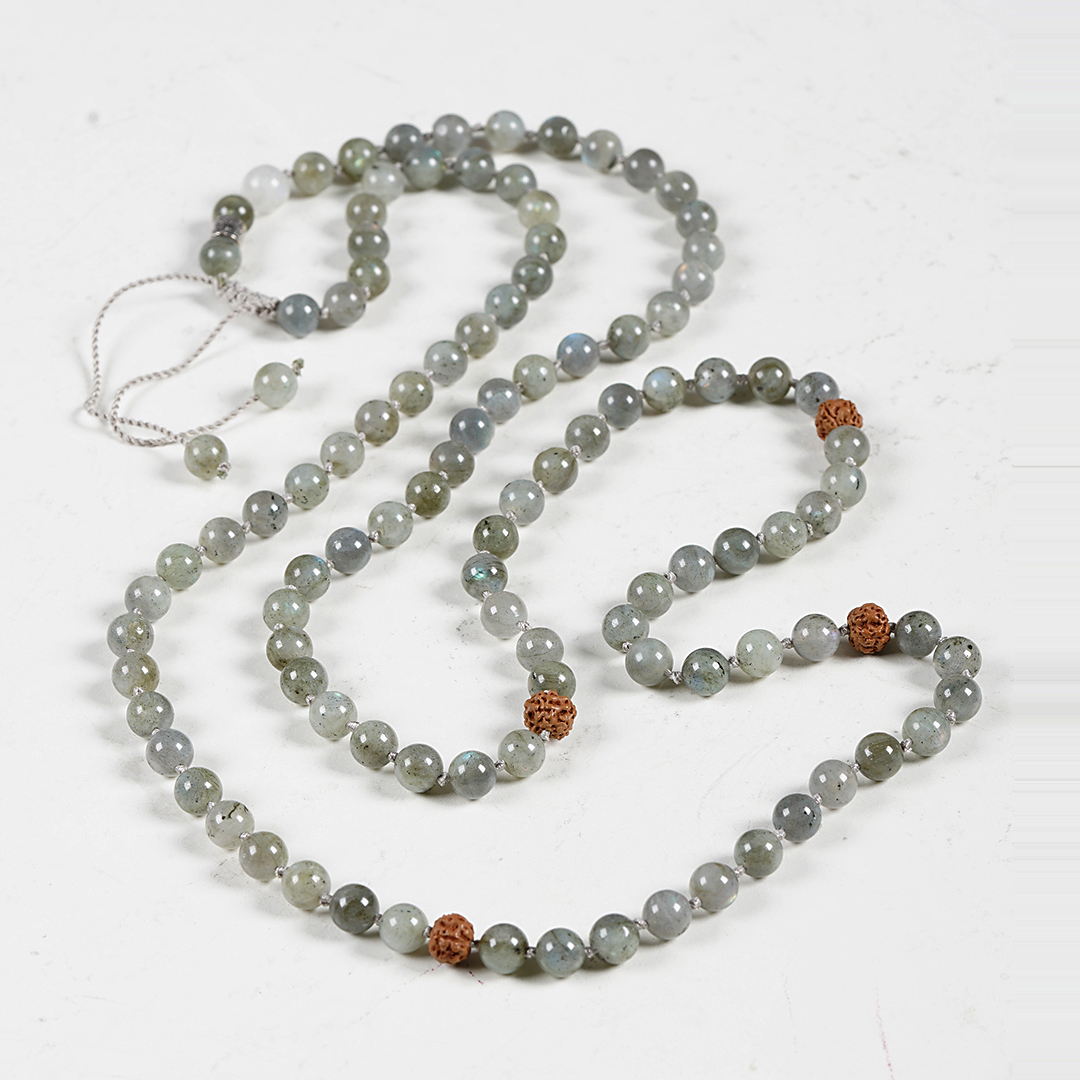 Mala ketting grijs Labradoriet edelsteen 1026 02