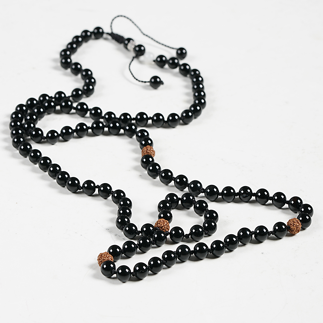 Mala ketting zwart Onyx edelsteen 1026 01