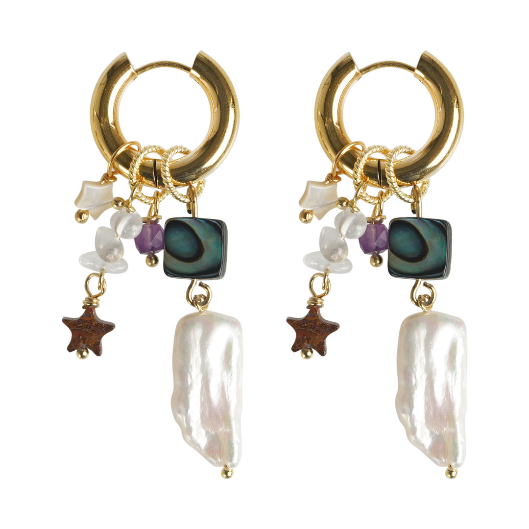 Oorbellen creool goud mix set speciaal 956 05G