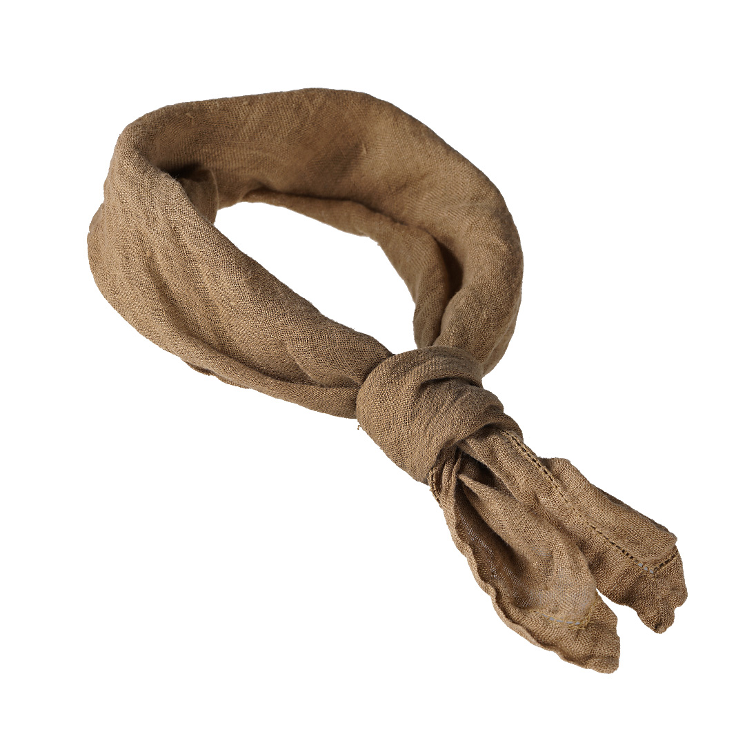 sjaal bandana linnen caramel 60 x 60 cm 856 15